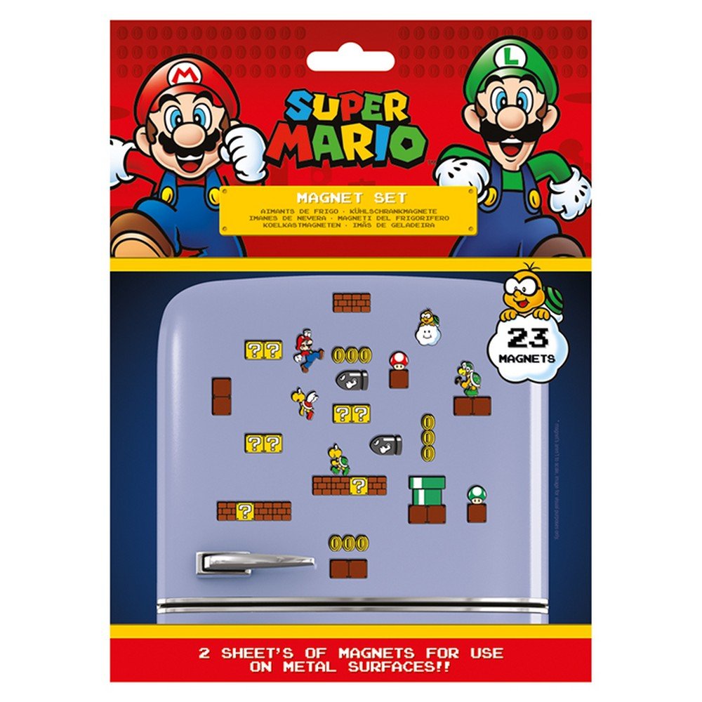 SUPER MARIO スーパーマリオ (40周年 ) - Mushroom Kingdom23個セット / マグネット - PGS